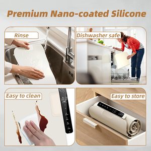 Plaque chauffante portable carrée en silicone souple, pliable, pour la maison, avec température réglable, tapis isolant alimentaire flexible et plus fin - Product Image 2
