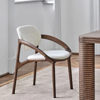 Chaises de salle à manger en bois massif de style nordique moderne, revêtement en tissu, pour la maison ou la cantine, pour les salons, les restaurants