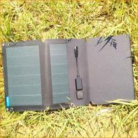 Panneau solaire photovoltaïque flexible en tissu durable 12V 4 plis, double connecteur, léger pour les voyages
