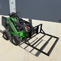 Mini-chargeuse sur pneus Derette 320 avec certificat HCE EPA, mini-chargeuse sur chenilles avec accessoires de chargement