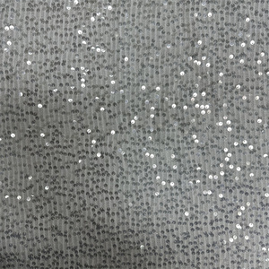 Telas de punto de poliéster 100% bordadas en blanco y lentejuelas transparentes de 6MM para ropa, exquisitas, a la venta, a la venta - Product Image 3