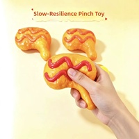 Jouet Squishy Géant en Forme de Cuisse de Poulet Frit Réaliste en PU à Remontée Lente Anti-Stress pour Adultes Vente en Gros Fabriqué au Zhejiang