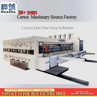 Nouvelle machine HUAZHU 1645 à grande vitesse entièrement automatique pour l'impression, le rainurage et la découpe de boîtes en carton ondulé haute définition