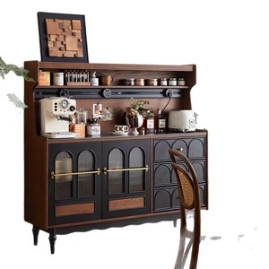 French Retro Solid Wood <b>Sideboard</b> 1.5M With Drawers Moisture Proof Storage Cabinet For Dining Room - Product Image 5