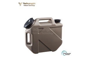 Conteneur d'eau portable en plastique noir avec deux bouchons pour le camping et l'extérieur, conception durable - Product Image 6