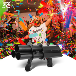 Canon à confettis manuel en alliage d'aluminium à 3 têtes pour effets <span class=keywords><strong>de</strong></span> scène, idéal pour discothèques et soirées - Product Image 1