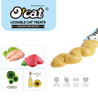 O'cat Bâton de collation pour chat Poulet Thon Nourriture crémeuse Snacks liquides pour chat Friandises humides pour chats