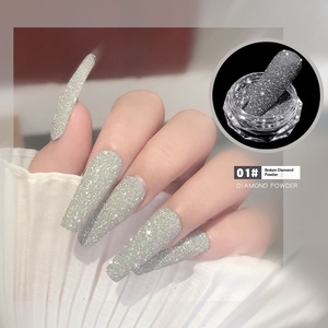 6 Color Diamond Powder Reflective Nail Pigment Mixed Glass Micro Glitter Holographic <b>Sequin</b> Sparkle Nail <b>Art</b> Decoration Set - Product Image 2