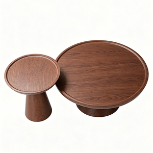 Ensemble de tables basses modernes en bois durable <span class=keywords><strong>pour</strong></span> la maison, meubles en MDF, <span class=keywords><strong>table</strong></span> <span class=keywords><strong>basse</strong></span> <span class=keywords><strong>ronde</strong></span> simple <span class=keywords><strong>pour</strong></span> le <span class=keywords><strong>salon</strong></span> - Product Image 2