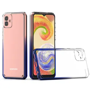 Reliable quality gradual change color acrylic phone case for Samsung Galaxy A04 back cover fundas de acrigel para celular