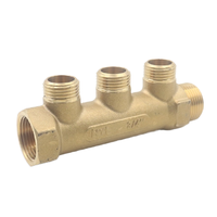 Collecteur de plomberie en laiton forgé, 10 pièces de 16mm pour tuyau multicouche