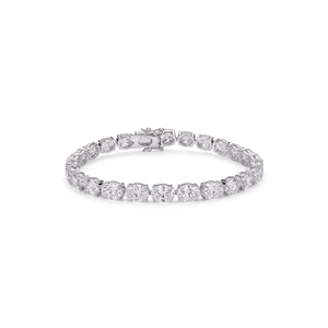 Pulsera de Diamantes Ovalada Estilo Tenis East West - Oro de 9k, 14k, 18k - Product Image 5