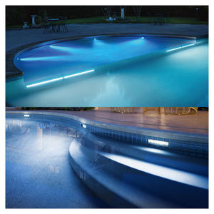 Bande LED linéaire super lumineuse 24 LED en acier inoxydable 316L 48W, dimmable, étanche IP68, pour éclairage de piscine et aménagement paysager sous-marin 24VDC - Product Image 4