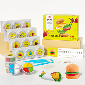 Kit de Pâte à <span class=keywords><strong>Modeler</strong></span> à Séchage à l'Air pour Enfants, Thème Petits Plats Gourmands, Non Toxique, Ultra Légère, avec Accessoires, Idéal pour les Fêtes - Product Image 4