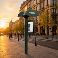 Abri de bus extérieur personnalisé avec écran publicitaire numérique LCD haute luminosité, indice de protection IP43, CMS à distance pour magasins de détail et centres commerciaux