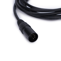Câble micro/haut-parleur DMX512 XLR 5 broches mâle-femelle 1,5 m blindage tressé conducteur en cuivre nu gaine PVC 1080P