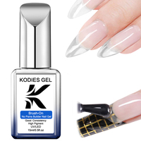 KODIES vernis à ongles gel transparent constructeur manucure extension liquide OEM marque privée sans douleur brosse 15ml longue durée