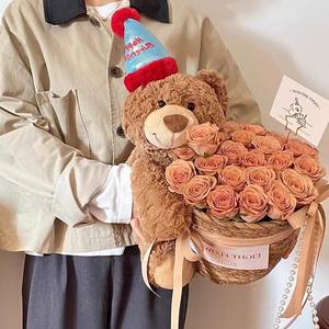 Cartoon Melody Cinnamoroll <span class=keywords><strong>Kitty</strong></span> Plush Boneca Criativo Flor Urso De Pelúcia Rose Bouquet Valentine Natal Presente Graduação - Product Image 6