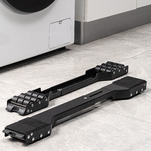 Ajustador de muebles de alta resistencia <span class=keywords><strong>Lavadora</strong></span> Refrigerador Mover <span class=keywords><strong>Base</strong></span> de soporte de <span class=keywords><strong>ruedas</strong></span> móvil negra ajustable - Product Image 5