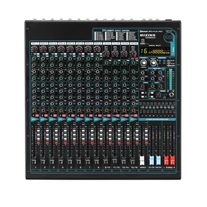 Sound Music Equipment 16 channel Audio Mixer Mixing Console with Sound Card