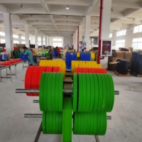 Plaques de musculation en caoutchouc Rouser Fitness 5KG-25KG, plaques de barre pour entraînement de force, équipement de salle de sport commerciale