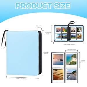 Album <span class=keywords><strong>photo</strong></span> portable <span class=keywords><strong>pour</strong></span> <span class=keywords><strong>Polaroid</strong></span> Instax Wide Film, photos carrées, <span class=keywords><strong>livre</strong></span> de rangement avec étui à fermeture éclair, organisateur de souvenirs de voyage, cadeau - Product Image 4