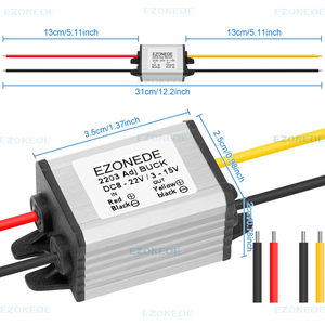 Có thể điều chỉnh DC Buck chuyển đổi 8-<span class=keywords><strong>22V</strong></span> để 3-15V 5V 12V 3A điều chỉnh điện áp cung cấp điện biến áp không thấm nước cho xe Fan <span class=keywords><strong>LED</strong></span> - Product Image 4