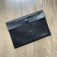 Pochette en cuir de luxe avec logo en relief pour bijoux petite enveloppe pochette à pression en cuir PU pour bague