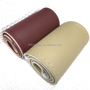 Venta caliente precio <span class=keywords><strong>de</strong></span> fábrica fibra cuero puntada a mano cubierta del <span class=keywords><strong>volante</strong></span> del coche cubierta <span class=keywords><strong>de</strong></span> costura personalizable <span class=keywords><strong>de</strong></span> alta calidad - Product Image 2