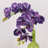 Susunan Bunga Anggrek Phalaenopsis Kupu-kupu PU 7 Kepala, Bunga Buatan, Dekorasi Komersial, Hiasan Bunga Simulasi