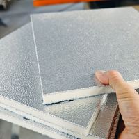 Panneau PIR en mousse de polyuréthane isolé en tôle d'aluminium pour l'extérieur Panneau sandwich pour conduit d'air HVAC pour atelier de chambre froide