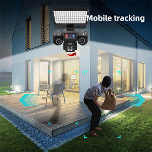 Caméra de surveillance extérieure solaire PTZ <span class=keywords><strong>3</strong></span> objectifs avec zoom optique 10X, carte SIM 4G, vision nocturne couleur, étanche et fonction de lampadaire - Product Image 2