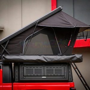 Aluminum Side Open Luxury Hard Shell Rooftop Tent Aluminum Shoe Bag Hard Shell Roof Top Tent With Ladder Opening <b>Car</b> Roof Tent - Product Image 6