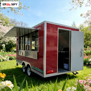 Carro de Comida Móvil Remolcable Cuadrado con Certificación DOT CE, de Fibra de Vidrio, Aluminio y Acero Inoxidable, para Hamburguesas, Comida Rápida y Papas Fritas - Product Image 1