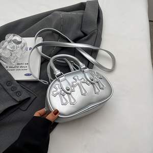 Sac à main tendance 2024 en cuir PU pour femme, style rétro, bandoulière unique, petite pochette, fermeture éclair, sac à cosmétiques - Product Image 4