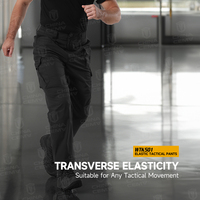 Vêtements tactiques imperméables extensibles pour hommes, pantalon cargo kaki