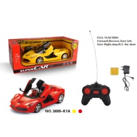 4DRC Coche de Control Remoto a Escala 1:16, Modelo de Simulación con Apertura de Puertas, 5 Canales, Alta Velocidad, Derrape, Vehículo Deportivo Eléctrico, 27MHz, Juguete RC