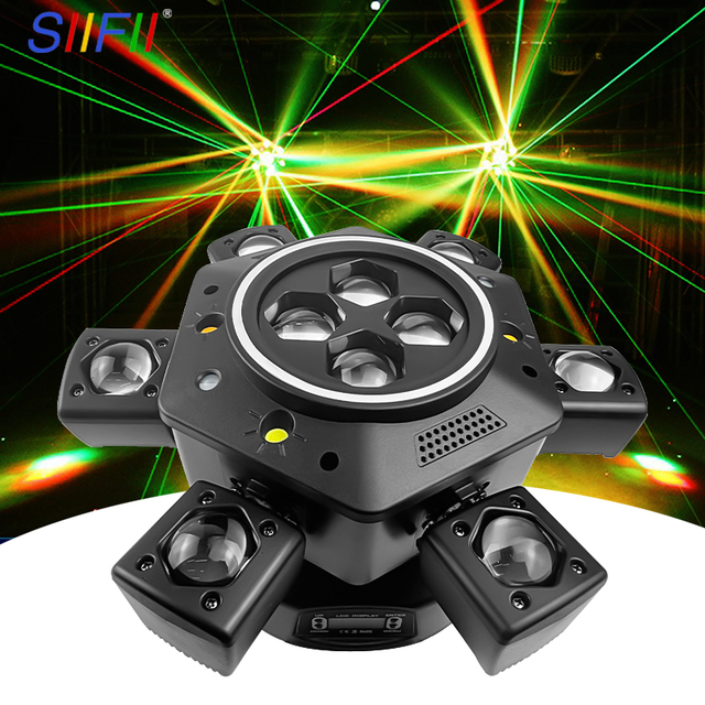 Halloween New Model 150W Six-armed  Moving Head Light 4 Bee Eye Effect and Remote Control for Professional DJ Stage