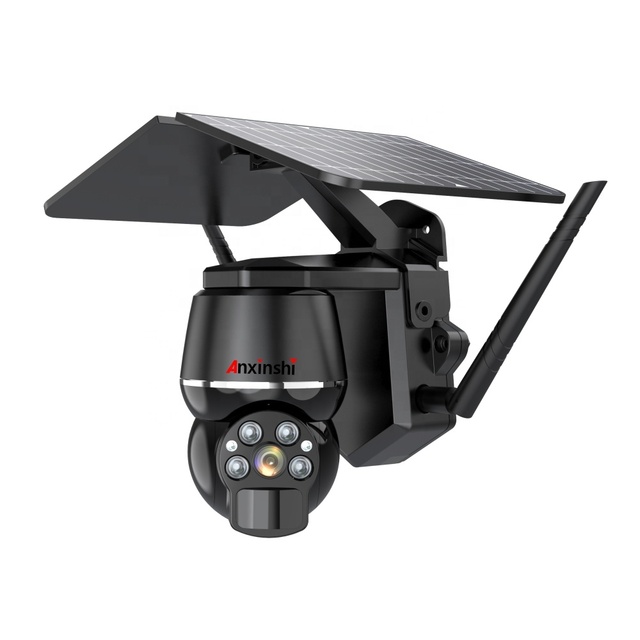 Anxinshi IP66 2MP 1080P CCTV Security Live Wireless 4G Solar Battery Network PTZ Camera