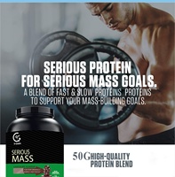 OEM en stock 100% poudre de protéine Serious Mass Gainer pour le gain musculaire protéine de lactosérum constructeur de muscles 5 livres saveur chocolat