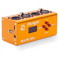 Reproductor de Música y Grabador DMX Pknight DR MP 1024, 2 Universos, 255 Programas, microSD de 32GB, Metálico, 1024 Canales, Salida de 2 Canales, Múltiple