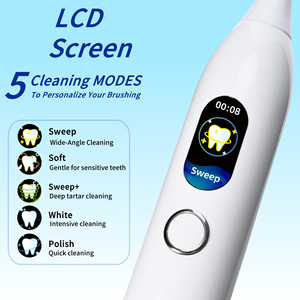 <span class=keywords><strong>Cepillo</strong></span> <span class=keywords><strong>de</strong></span> <span class=keywords><strong>Dientes</strong></span> Eléctrico Inteligente con Pantalla LCD, Resistente al Agua IPX7, Vibración, Portátil, Cuidado Bucal, Producto en Tendencia 2026 - Product Image 3