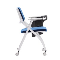 Chaise de salle de formation pliante en métal de haute qualité avec table d'écriture au design moderne pour l'école, l'université ou l'appartement