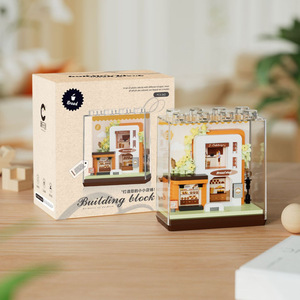 Bloques de Construcción de Cafetería, Rompecabezas, Juguete, Adorno de Escritorio de Floristería, Regalo de San Valentín para Novia - Product Image 4