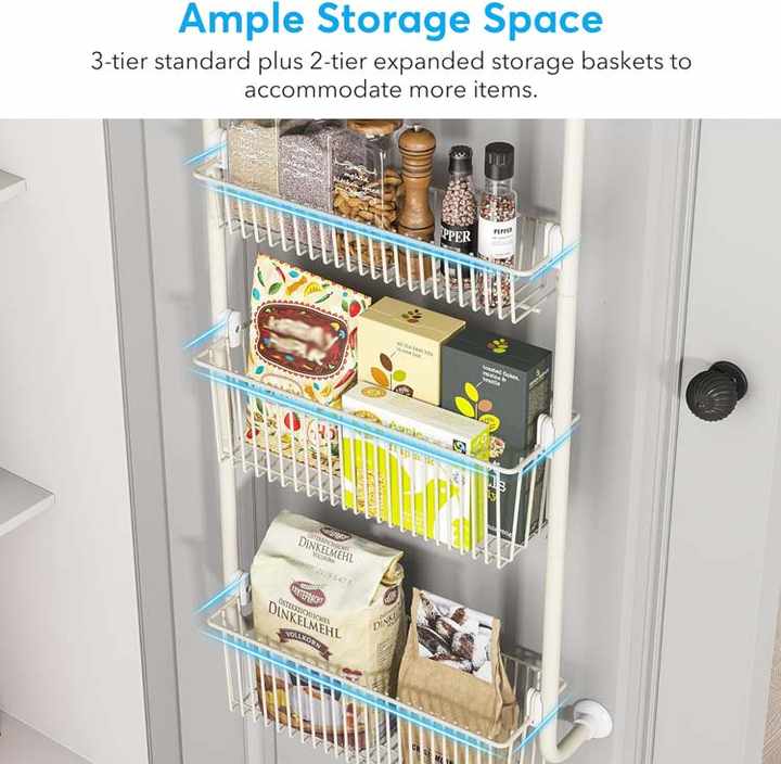 6-tier Mesh Basket Organizer - Efficient over-the-Door Storage
