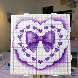 Tablero de pintura de diamantes de plástico hecho a mano, 14x14 cm, para herramientas de manualidades del día de San Valentín - Product Image 2