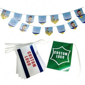 Guirnalda de Banderines Triangulares Decorativos Personalizados, Banderas Triangulares A5, Guirnalda de Banderines Coloridos - Product Image 1
