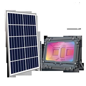 <span class=keywords><strong>Projecteur</strong></span> <span class=keywords><strong>solaire</strong></span> extérieur étanche en aluminium moulé sous pression avec télécommande RGB, source de lumière LED, indice de protection IP65 - Product Image 3