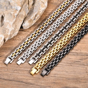 Factory Watchband Health Pure Design Wrist Fashion Stainless Steel Bracelet for <b>Men</b> - Product Image 2