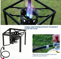 Olla para cocinar mariscos de 60 qt con quemador de propano, 110 000 BTU, aluminio, regulador de 10 PSI, tapa para olla, para cocinar al aire libre, cangrejos de río y camarones